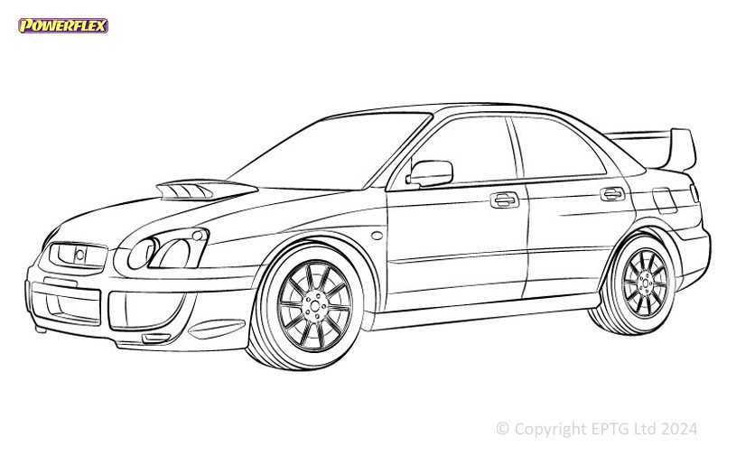 Silentblocs Powerflex Subaru Impreza Turbo inc. WRX & STi GD,GG (2000 - 2007) - BUN-PF-00970 - BUN-PF-00970