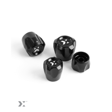 Bouchons circuit de climatisation en alu noir MMX Pour Gaz R134A