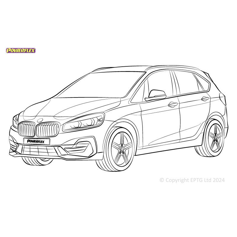 Silentblocs Powerflex BMW Série 2 F45, F46 Active Tourer (2014 - 2021) - BUN-PF-00145 - BUN-PF-00145