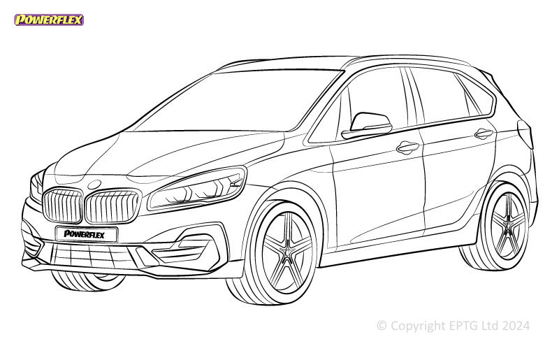 Boccole Powerflex BMW Série 2 F45, F46 Active Tourer (2014 - 2021) - BUN-PF-00145 - BUN-PF-00145