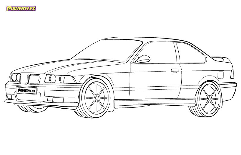 Silentblocs Powerflex BMW 3er E36 inc M3 (1990 - 1998) - BUN-PF-00153 - BUN-PF-00153