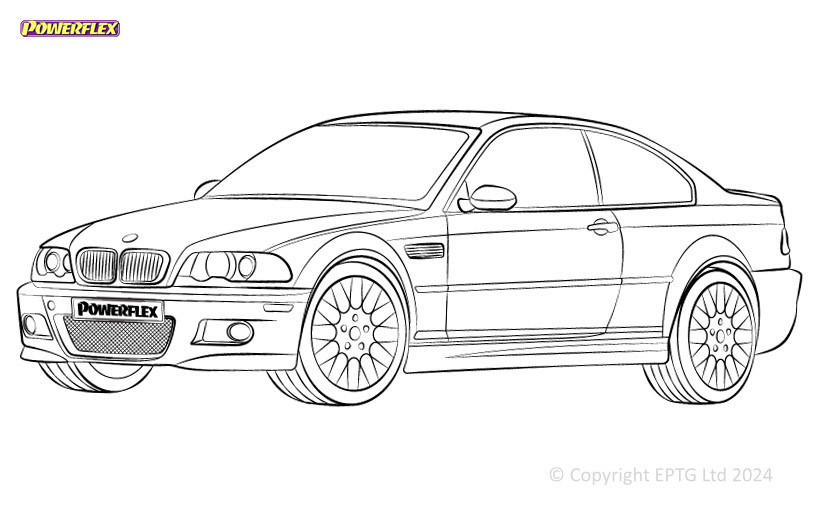 Silentblocs Powerflex BMW 3er E46 M3 inc CSL - BUN-PF-00156 - BUN-PF-00156