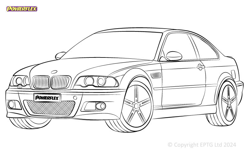 Boccole Powerflex BMW Série 3 E46 Coupe / Cab / Berline / Touring - BUN-PF-00155 - BUN-PF-00155