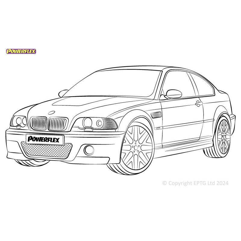 Silentblocs Powerflex BMW 3er E46 Xi/XD (4wd) - BUN-PF-00157 - BUN-PF-00157