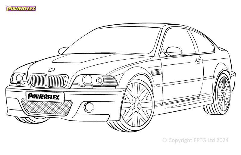 Silentblocs Powerflex BMW 3er E46 Xi/XD (4wd) - BUN-PF-00157 - BUN-PF-00157