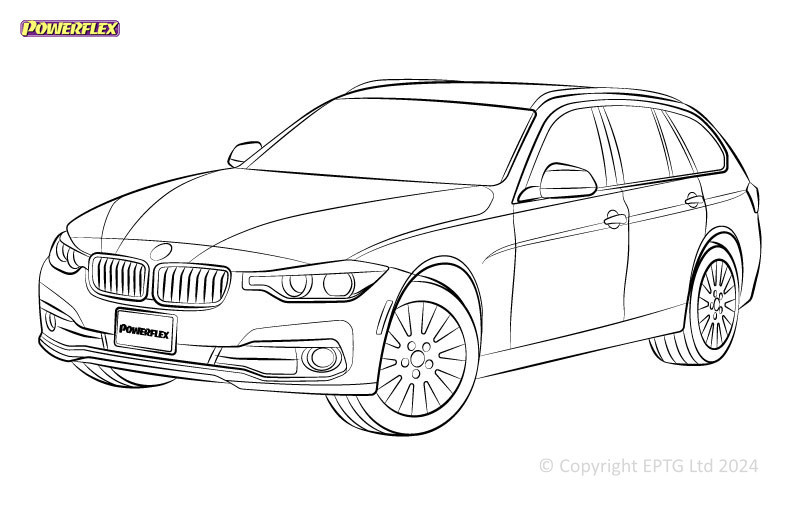 Silentblocs Powerflex BMW Série 3 F3* Berline / Touring xDrive (2011 - 2018) - BUN-PF-00162 - BUN-PF-00162