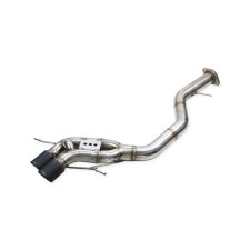 Terminal ohne Schalldämpfer 2x80 X-Race Black Matt Inoxcar BMW E82 135i Coupé 3,0 Biturbo 2007-2010