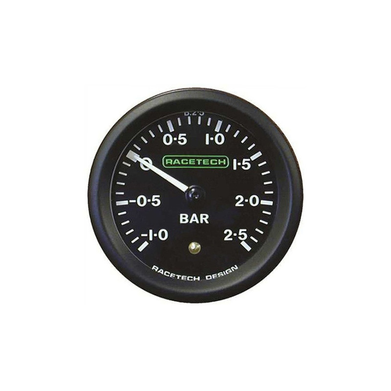 Manomètre de turbo mécanique Racetech B2.5BL 0 à 2,5 bar Ø52 mm - RT-B2,5BL - B2.5BL - 3661768037881