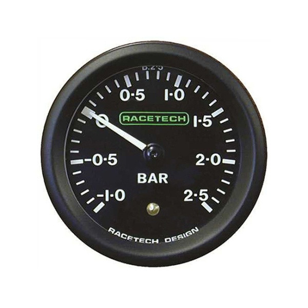 Manometro meccanico per turbo Racetech B2.5BL da 0 a 2,5 bar Ø52 mm - RT-B2,5BL - B2.5BL - 3661768037881