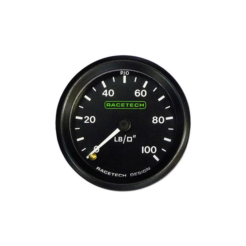 Manomètre de pression d'huile Racetech P16BL 0 à 160 PSI Ø52 mm - RT-P16BL - P16BL - 3661768038000