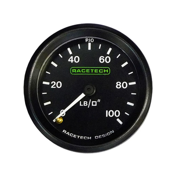 Manometro pressione dell'olio / benzina Racetech 160 PSI 1/8BSP + illuminazione - RT-P16BL - P16BL - 3661768038000