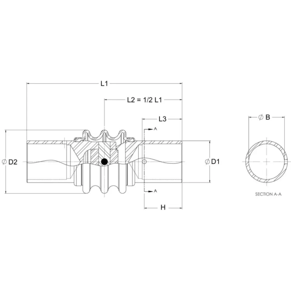 Racetech Mil-Spec Gimbal Shaft RTUJB10 - AS-RTUJ-B10 - RTUJ B10 - 3661768037522