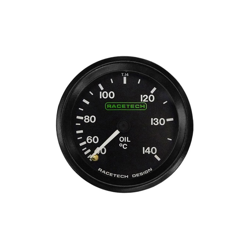 Racetech Gauge Oil Temperature 140°C 52mm 1.78m Lighted - RT-T14BL7 - T14BL7 - 3661768038307