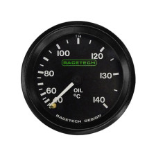 Racetech Gauge Oil Temperature 140°C 52mm 1.78m Lighted