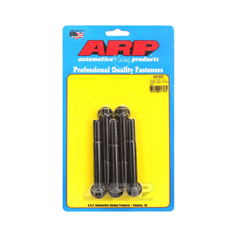 Boulonnerie universelle ARP 7/16-14 - Black Oxyde 12 Pts x5 - ARP-643-3500 - 643-3500 - 3666618193687