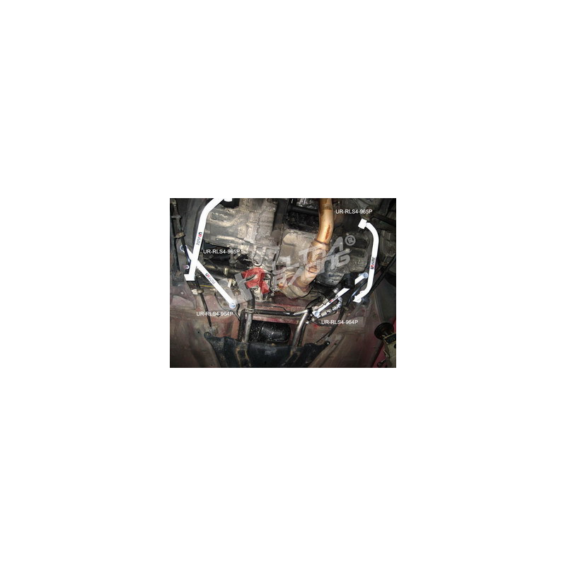 Untere seitliche Unterzugstrebe, 2 x 2 Befestigungspunkte, ULTRA RACING, Toyota MR2 SW20 - U-216840-X - UR-RS4-965P - 3666618693101