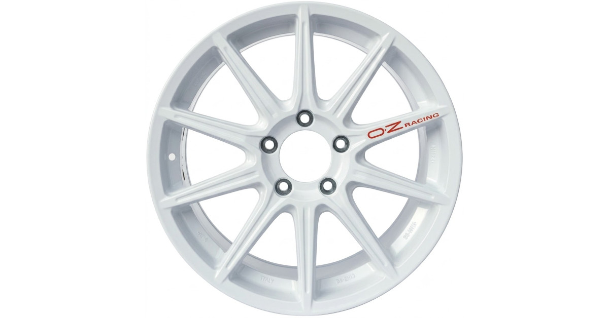Cerchio in lega OZ Racing Rally Tarmac 18x8 Bianco Racing - Skoda Fabia RS Rally2