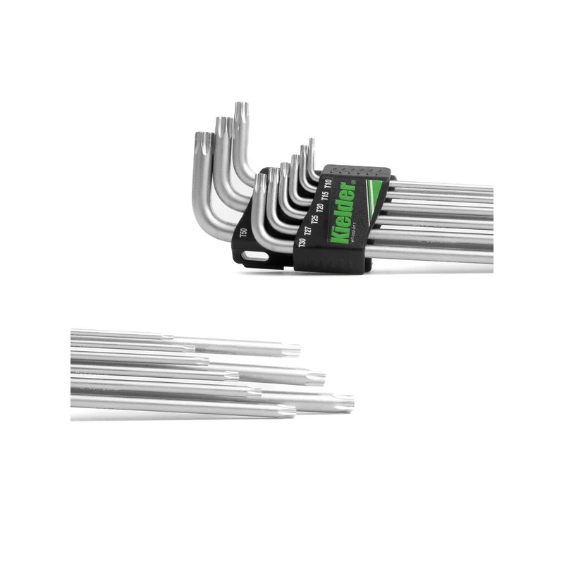 Set di chiavi Torx lunghe da 9 pezzi KIELDER - KWT-202-01T - KWT-202-01T - 5060441194961