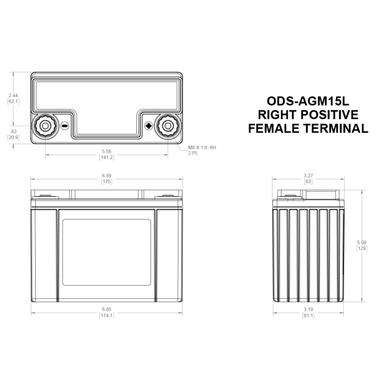 Odyssey Extreme PC545 ODS-AGM15L AGM-Rennbatterie 13 Ah 545 PHCA - ODY-EXTREME-20 - ODS-AGM15L - 3661768288276