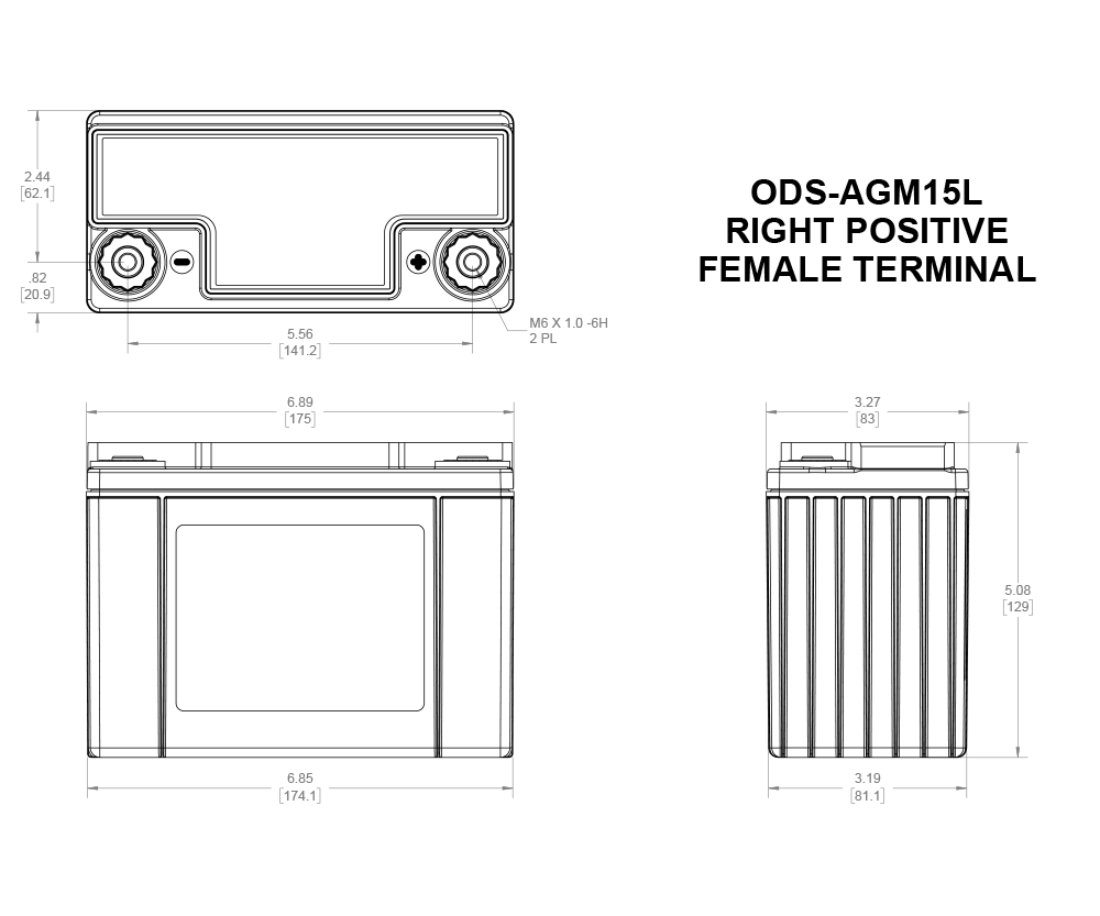 Odyssey Extreme PC545 ODS-AGM15L AGM Racing Battery, 13 Ah, 545 PHCA - ODY-EXTREME-20 - ODS-AGM15L - 3661768288276