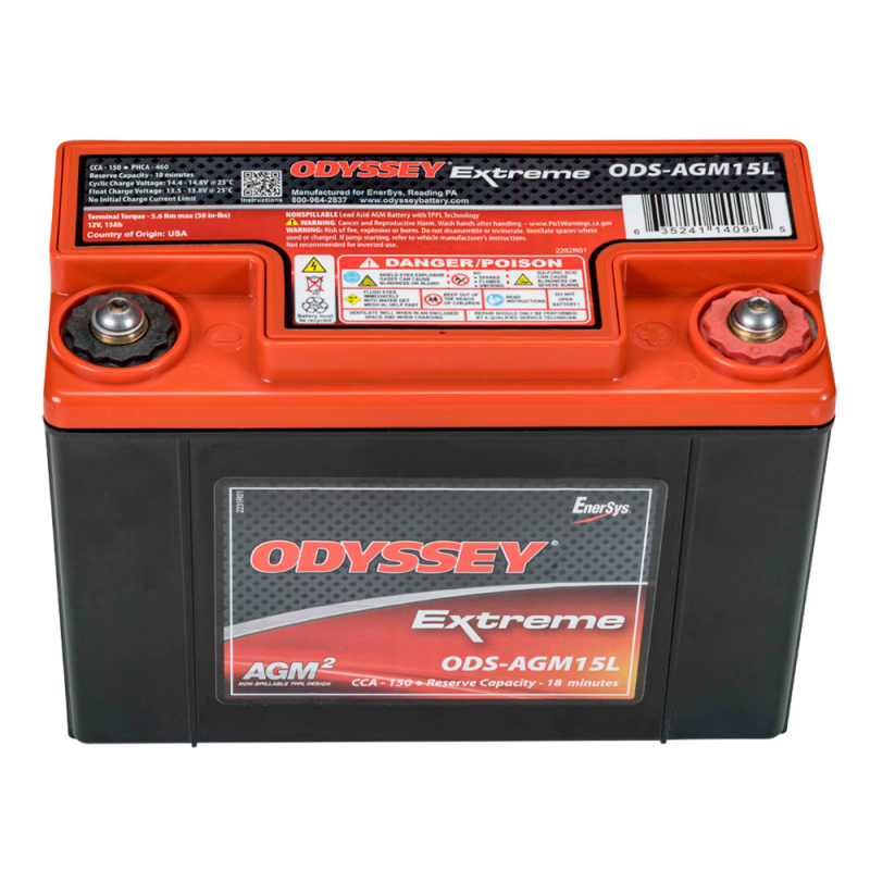 Odyssey Extreme PC545 ODS-AGM15L AGM-Rennbatterie 13 Ah 545 PHCA - ODY-EXTREME-20 - ODS-AGM15L - 3661768288276