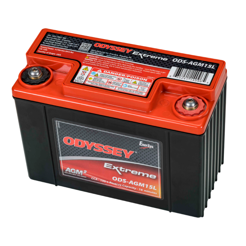 Batterie compétition AGM Odyssey Extreme PC545 ODS-AGM15L 13 Ah 545 PHCA - ODY-EXTREME-20 - ODS-AGM15L - 3661768288276