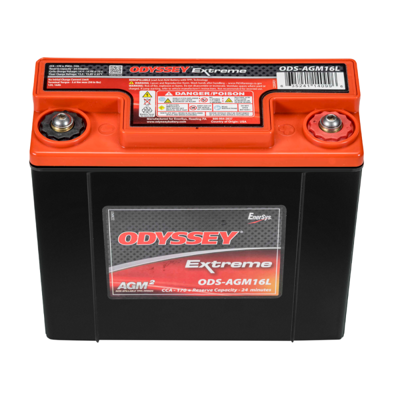 Odyssey Extreme Racing 25 PHCA 520/16 Ah 185/79/169/ 7.5kg Competition Battery - ODY-EXTREME-25 - ODS-AGM16L - 3661768124475