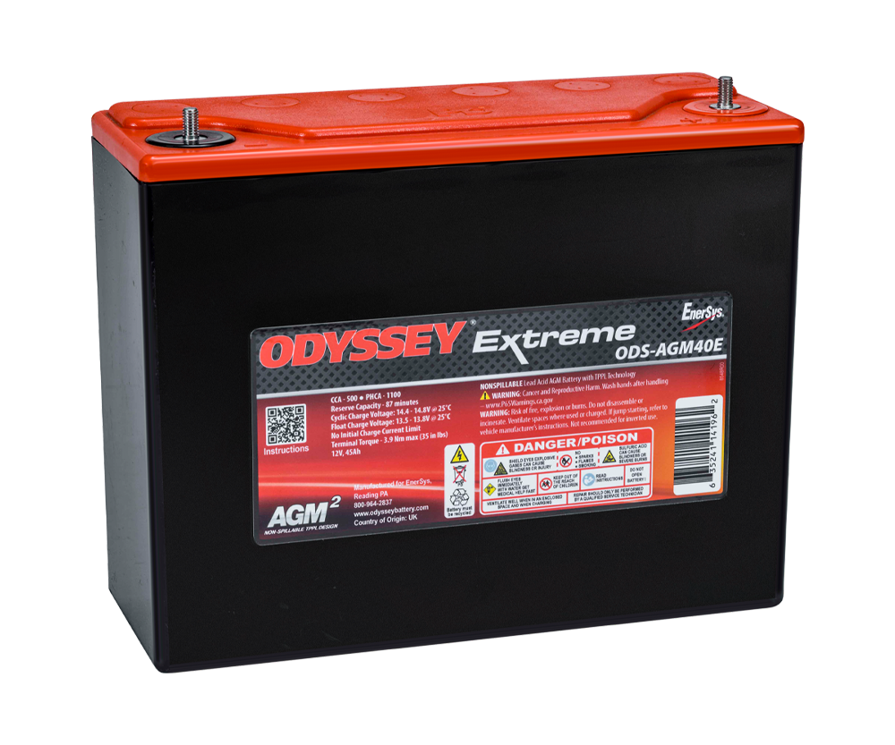 Batterie compétition Odyssey Extreme PC1100 ODS-AGM40E 45 Ah 1100 PHCA - ODY-EXTREME-40 - ODS-AGM40E - 3661768124499