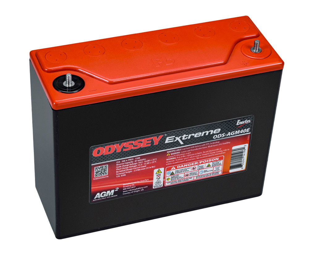 Odyssey Extreme PC1100 ODS-AGM40E 45 Ah 1100 PHCA Racing Battery - ODY-EXTREME-40 - ODS-AGM40E - 3661768124499