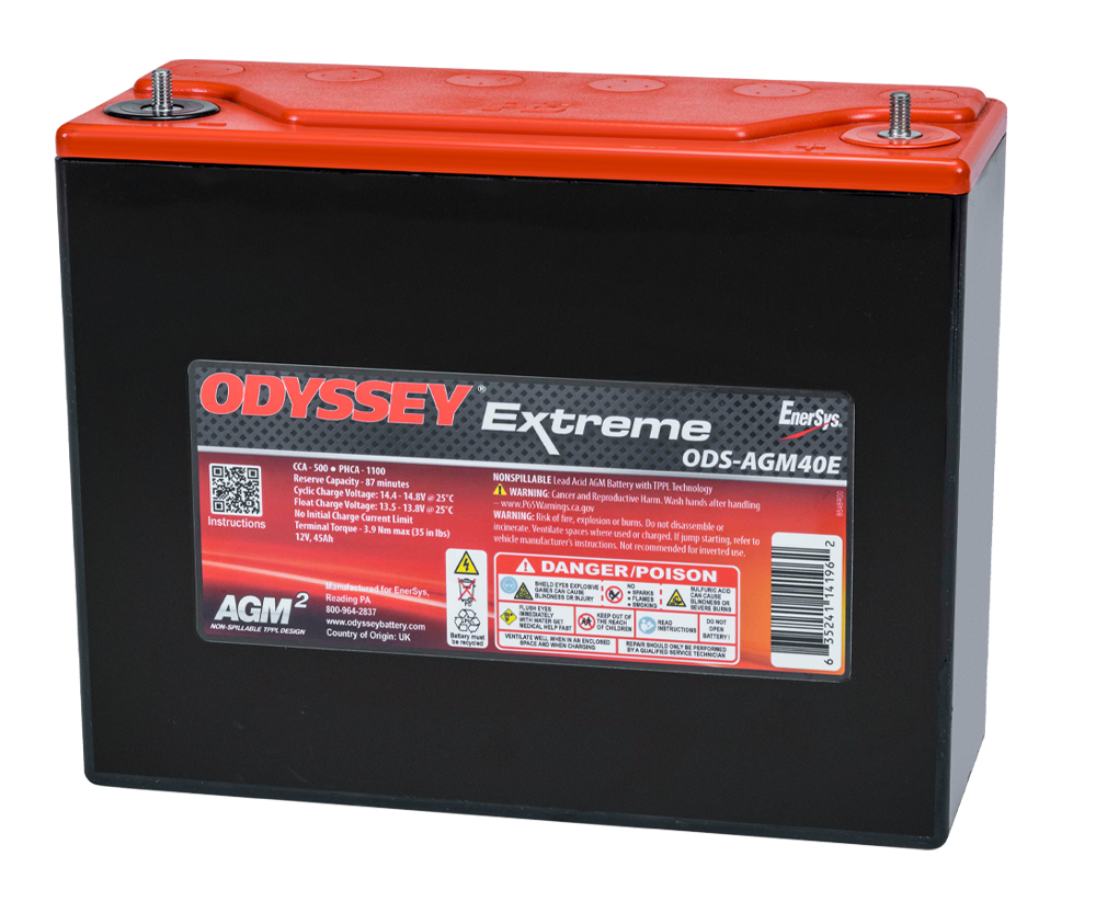 Batterie compétition Odyssey Extreme PC1100 ODS-AGM40E 45 Ah 1100 PHCA - ODY-EXTREME-40 - ODS-AGM40E - 3661768124499