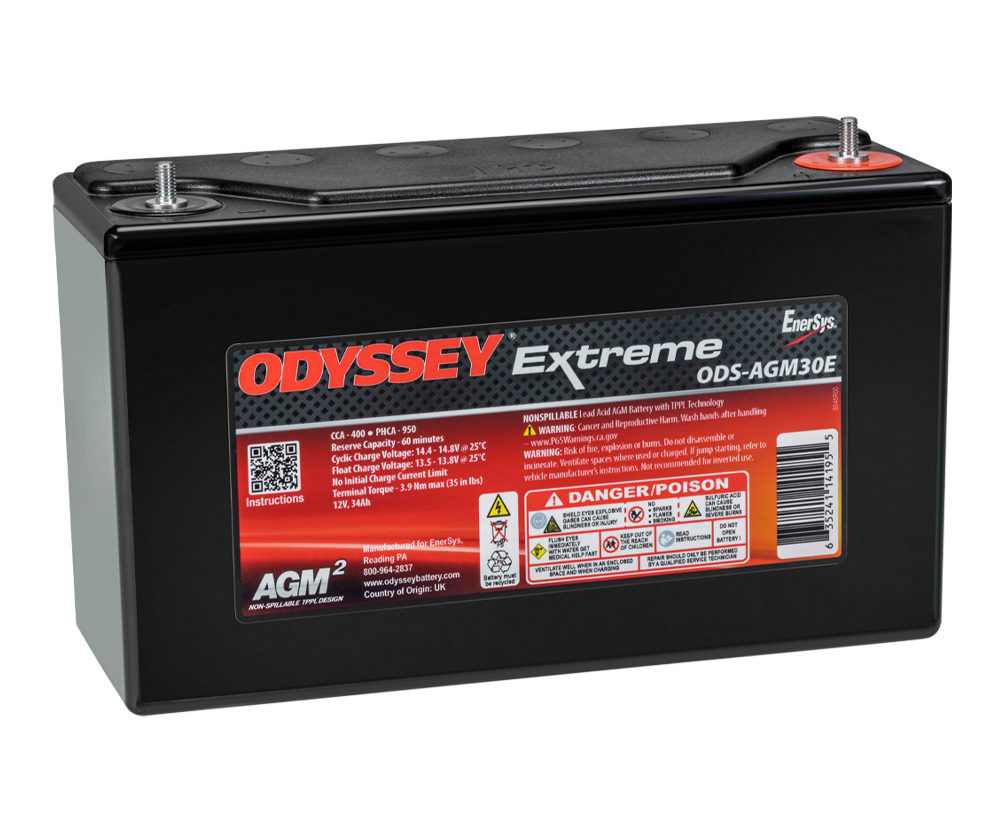 Odyssey Extreme PC950 ODS-AGM30E AGM-Rennbatterie 34 Ah 950 PHCA - ODY-EXTREME-30 - ODS-AGM30E - 3661768124482