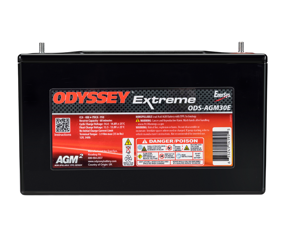 Batterie compétition AGM Odyssey Extreme PC950 ODS-AGM30E 34 Ah 950 PHCA - ODY-EXTREME-30 - ODS-AGM30E - 3661768124482