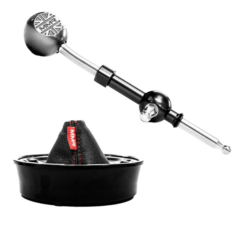 MMR Titanium Short Shifter Red Stitch MINI F5x MMR14-1403-TI-R - MMR14-1403-TI-R - MMR14-1403-TI-R - 3666618839844