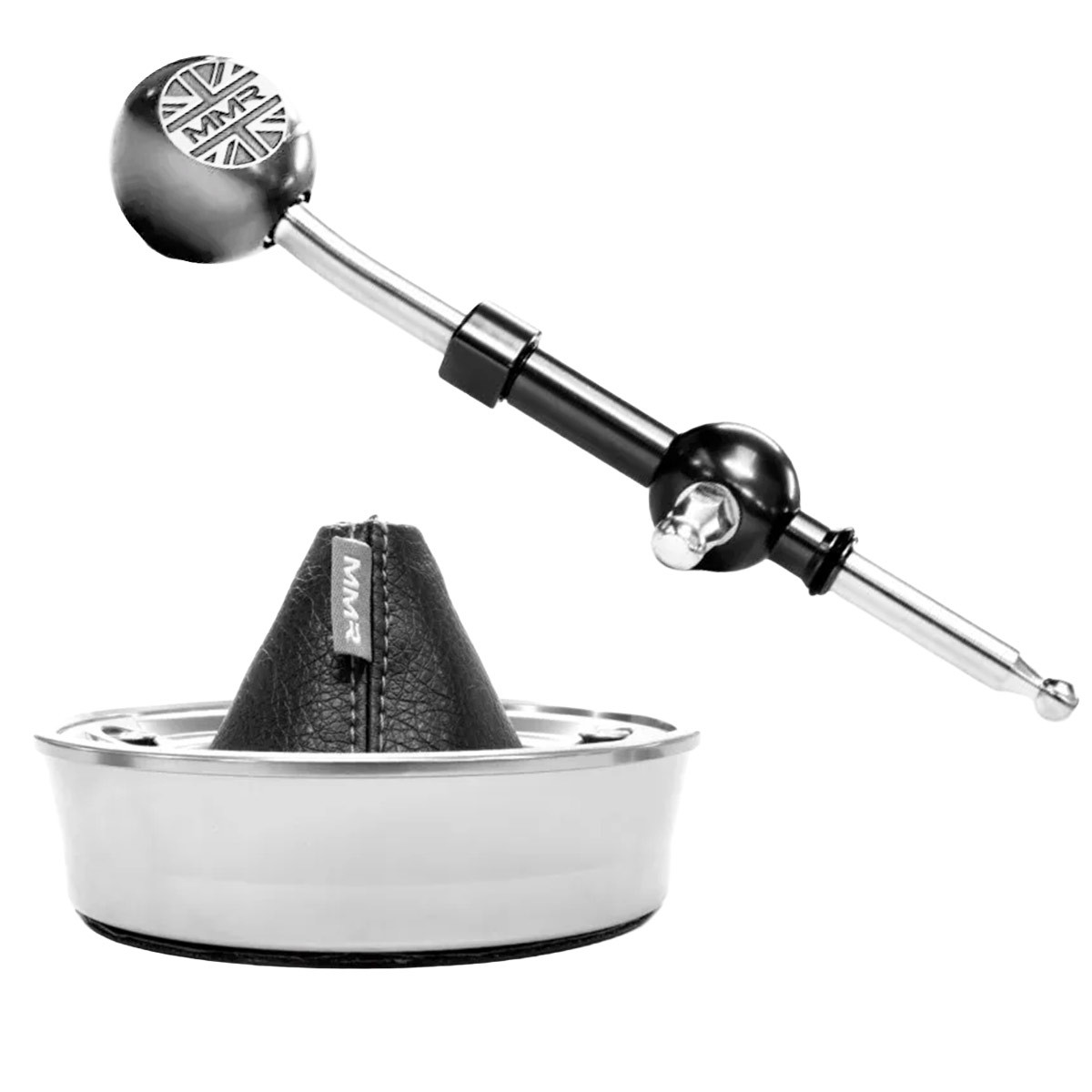 MMR Titanium Short Shifter Grey Stitch MINI F5x MMR14-1403-TI-G - MMR14-1403-TI-G - MMR14-1403-TI-G - 3666618839851