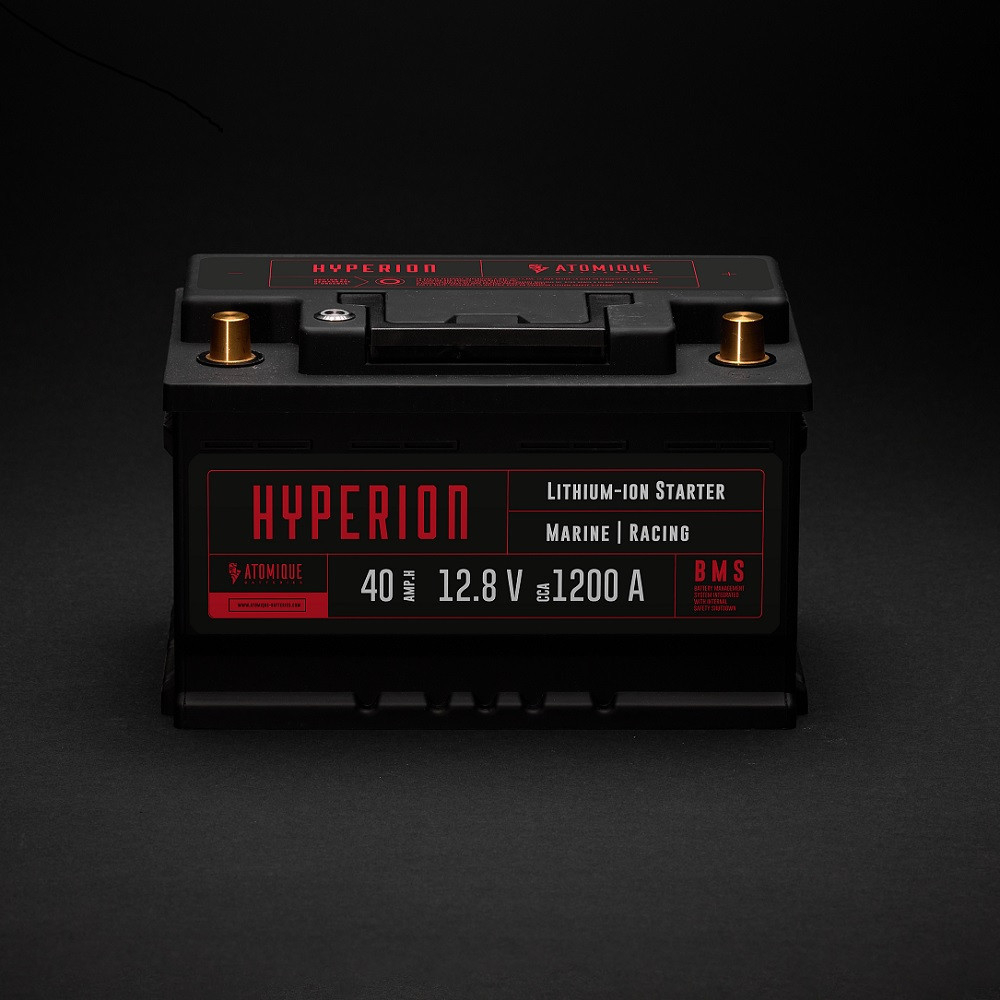 Lithium Atomic Batteries Hyperion 40-T6 Lithium-Ionen LiFePO4 12V Hochleistungsbatterien 40Ah - ATBAT-HYP40-T6 - AB-HYP40-T6 - 3770011694037