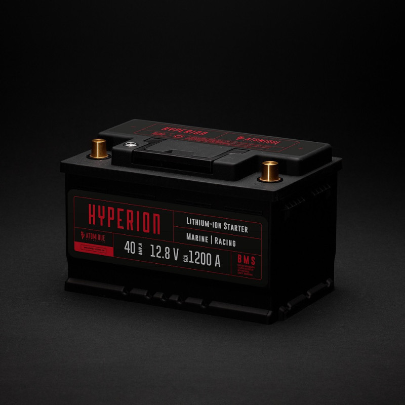 Batterie Lithium Atomique Batteries Hyperion 40-T6 Lithium-ion LiFePO4 12V haute performance 40Ah - ATBAT-HYP40-T6 - AB-HYP40-T6 - 3770011694037