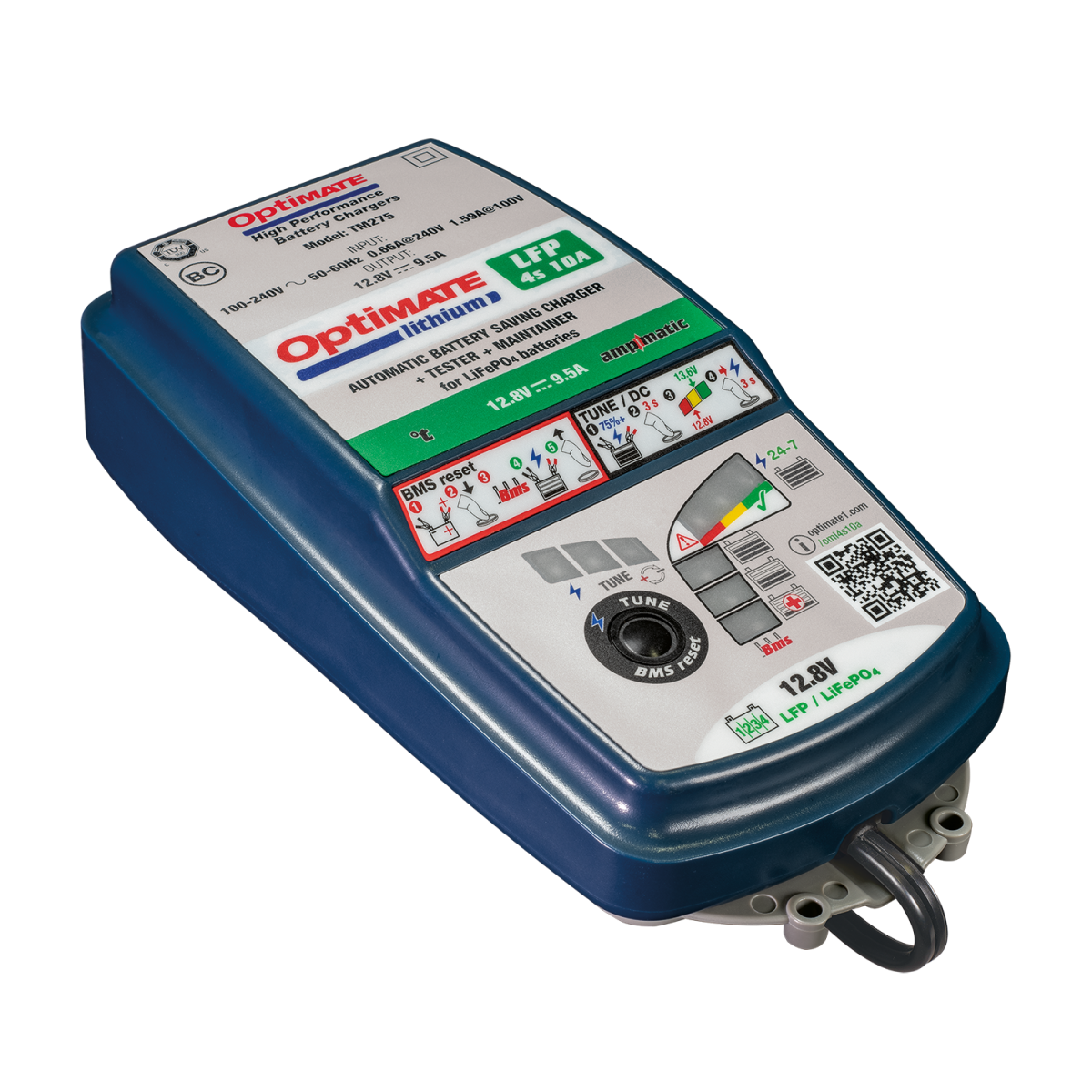 OptiMate Lithium 4S 10A LiFePO4 Charger - TM-274V2 - TM274 V2 - 5425006140591
