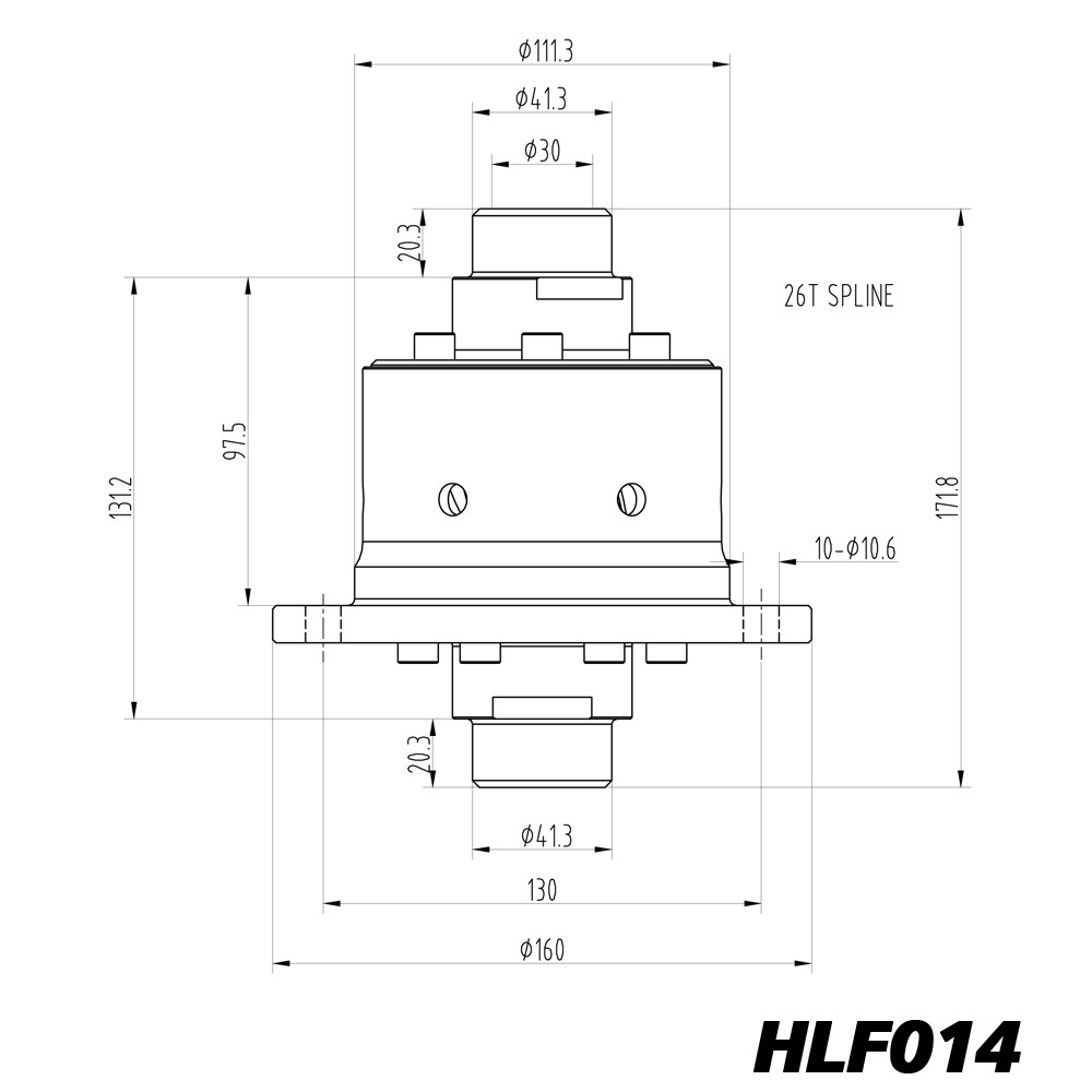 Differential mit begrenztem schlupf Blackline für Ford Sierra Caterham, 7-Zoll-Achse – HLF014 - BR-AB-F03 - HLF014 - 3661768024874