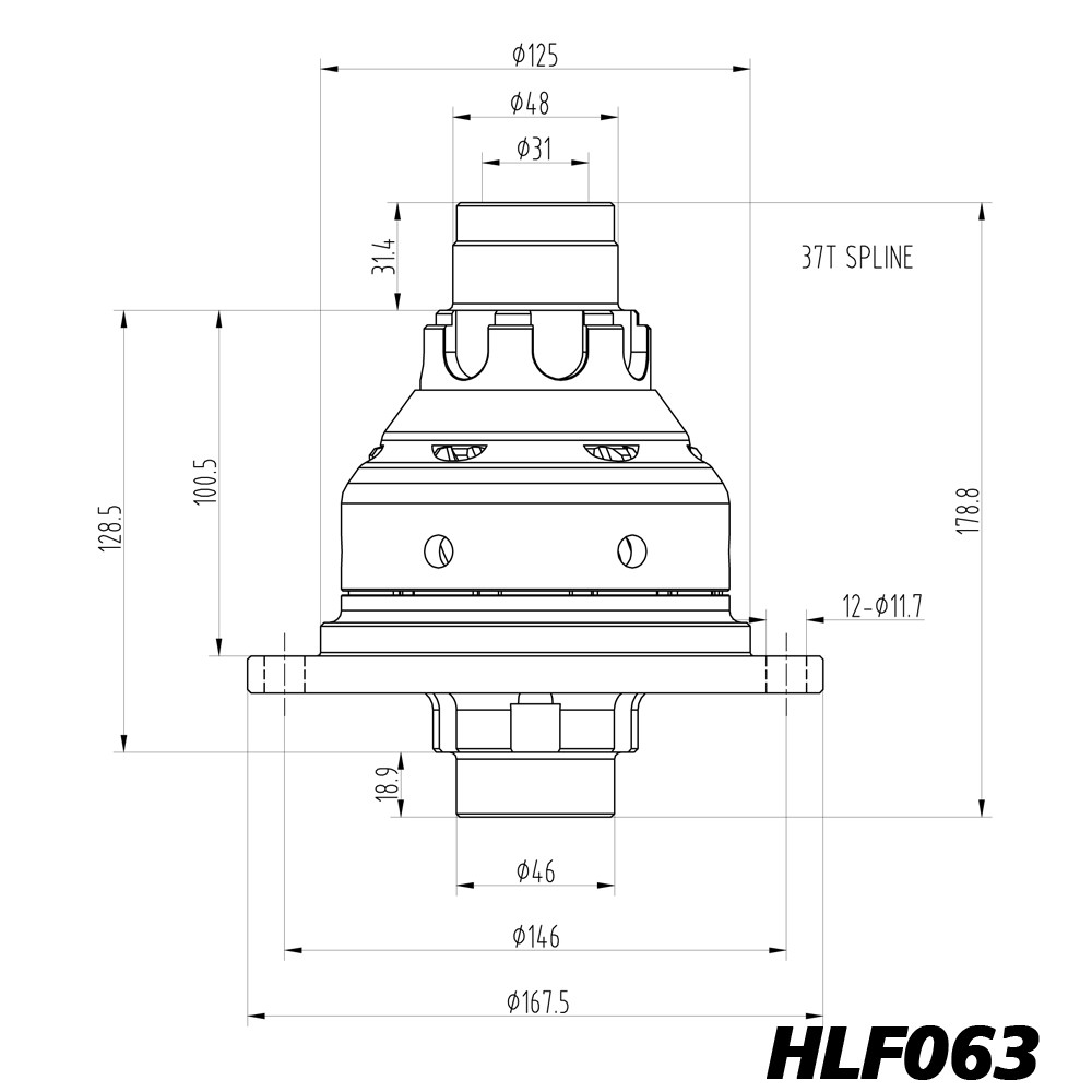 Différentiel autobloquant Blackline VW Golf Mk5 GTI GT TDI TSI 02Q - HLF063 - BR-AB-VW04 - HLF063 - 3661768025130