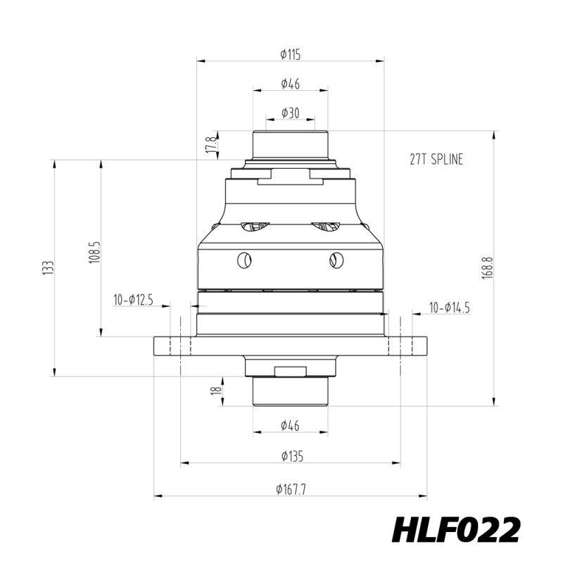 Différentiel autobloquant Blackline BMW E24 E28 E30 E34 E36 Z1 Z3 188 - HLF022 - BR-AB-B03 - HLF022 - 3661768024812