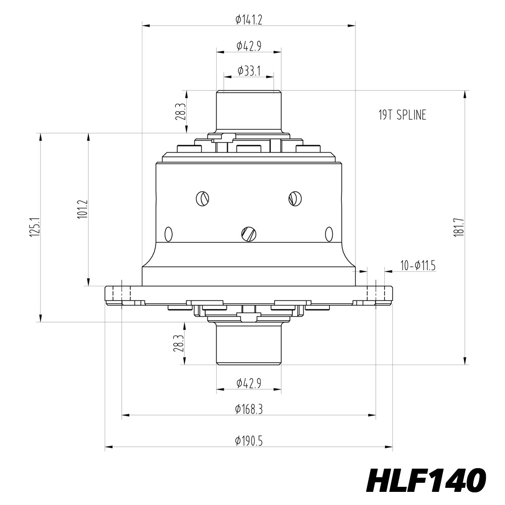 Differenziale a slittamento limitato Blackline Jaguar Tipo E XKE Mk2 Salisbury 4HA - HLF140 - BR-AB-J01 - HLF140 - 3661768024935