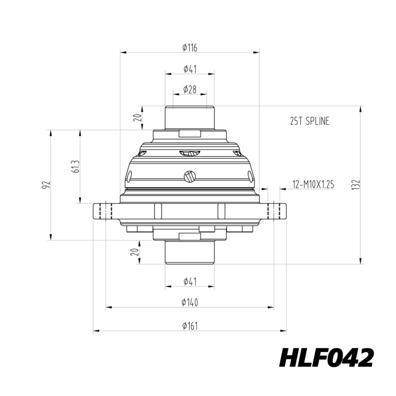 Differential mit begrenztem Schlupf Blackline Opel Astra H OPC Corsa D OPC mit M32-Getriebe – HLF042 - BR-AB-AL01 - HLF042 - 3661768024782