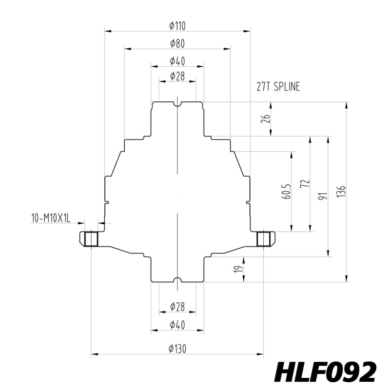 Differenziale a slittamento limitato Blackline per Honda con cambi Y21, Y80, S80, S4C - HLF092 - BR-AB-H02 - HLF092 - 3661768024928