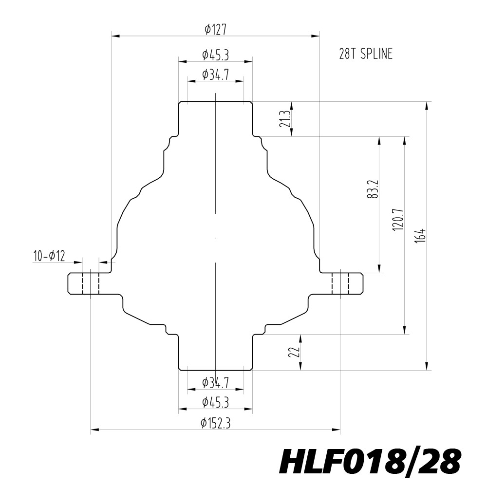 Differenziale a slittamento limitato Blackline per Ford Mustang con ponte da 8 pollici e 28 scanalature - HLF018/28 - BR-AB-F08 - HLF018/28 - 3666618037905