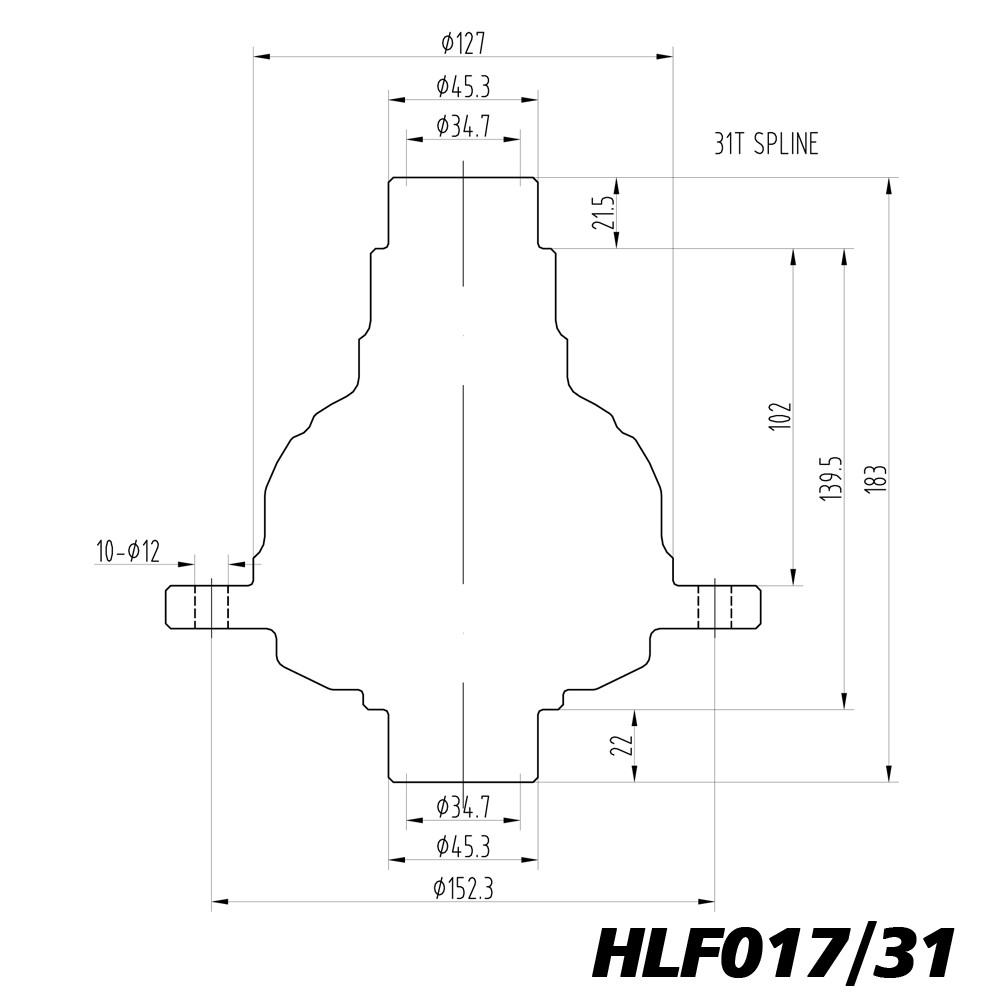 Différentiel autobloquant Blackline Ford Mustang pont 9 pouces 31 cannelures - HLF017/31 - BR-AB-F07 - HLF017/31 - 3666618037912