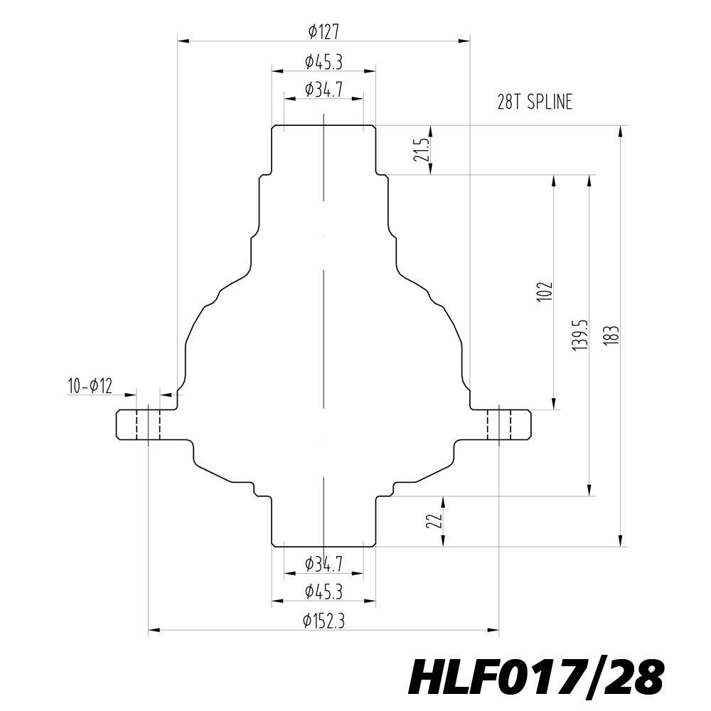 Blackline-differential mit begrenztem schlupf für Ford Mustang, 9-Zoll-Achse, 28 Rillen – HLF017/28 - BR-AB-F06 - HLF017/28 - 3666618037929