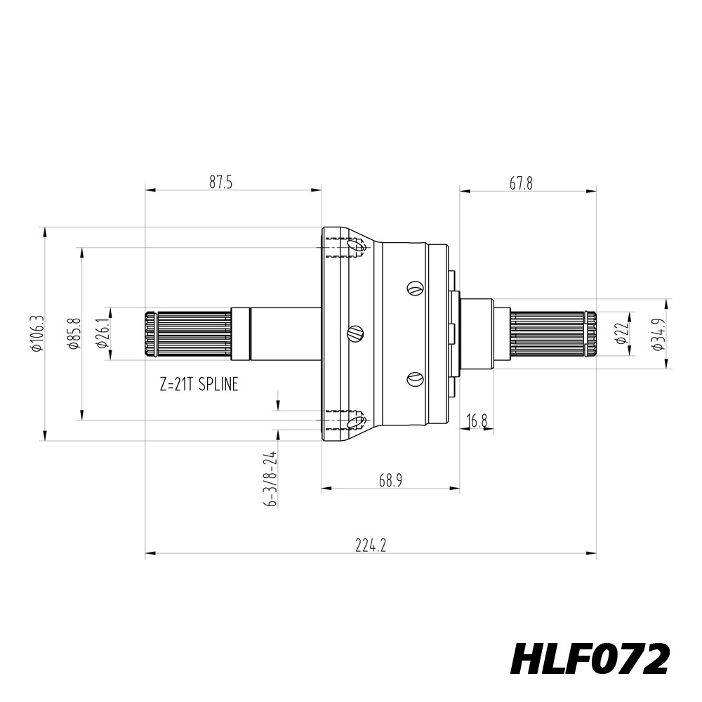 Differenziale a slittamento limitato Blackline Mini Classic Pot Joint - HLF072 - BR-AB-MI01 - HLF072 - 3666618599199
