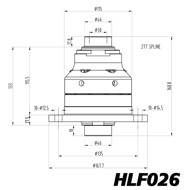 Differenziale a slittamento limitato Blackline BMW E28 E30 E36 ponte 188 - HLF026 - BR-AB-B11 - HLF026 - 3666618787060