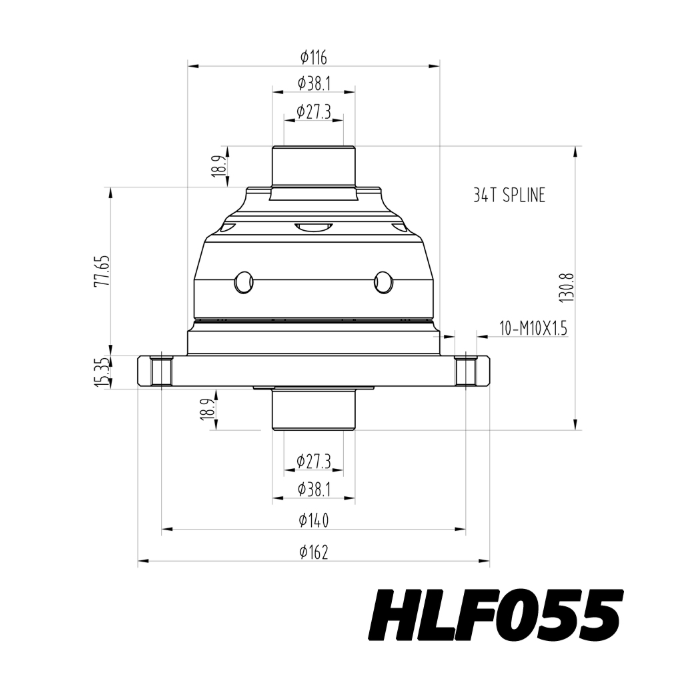 Différentiel autobloquant Blackline Renault Clio 4 RS 200 Trophy 220 EDC - HLF055 - BR-AB-R03 - HLF055 - 3666618795119