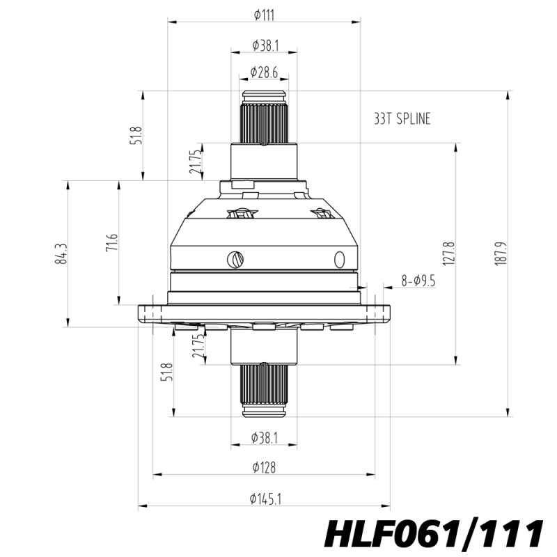 Autobloccante Bratex Volkswagen Golf1-2 / Seat / Skoda (VW 020 111mm) - BR-AB-VW02-111 - HLF061/111 - 3661768025116
